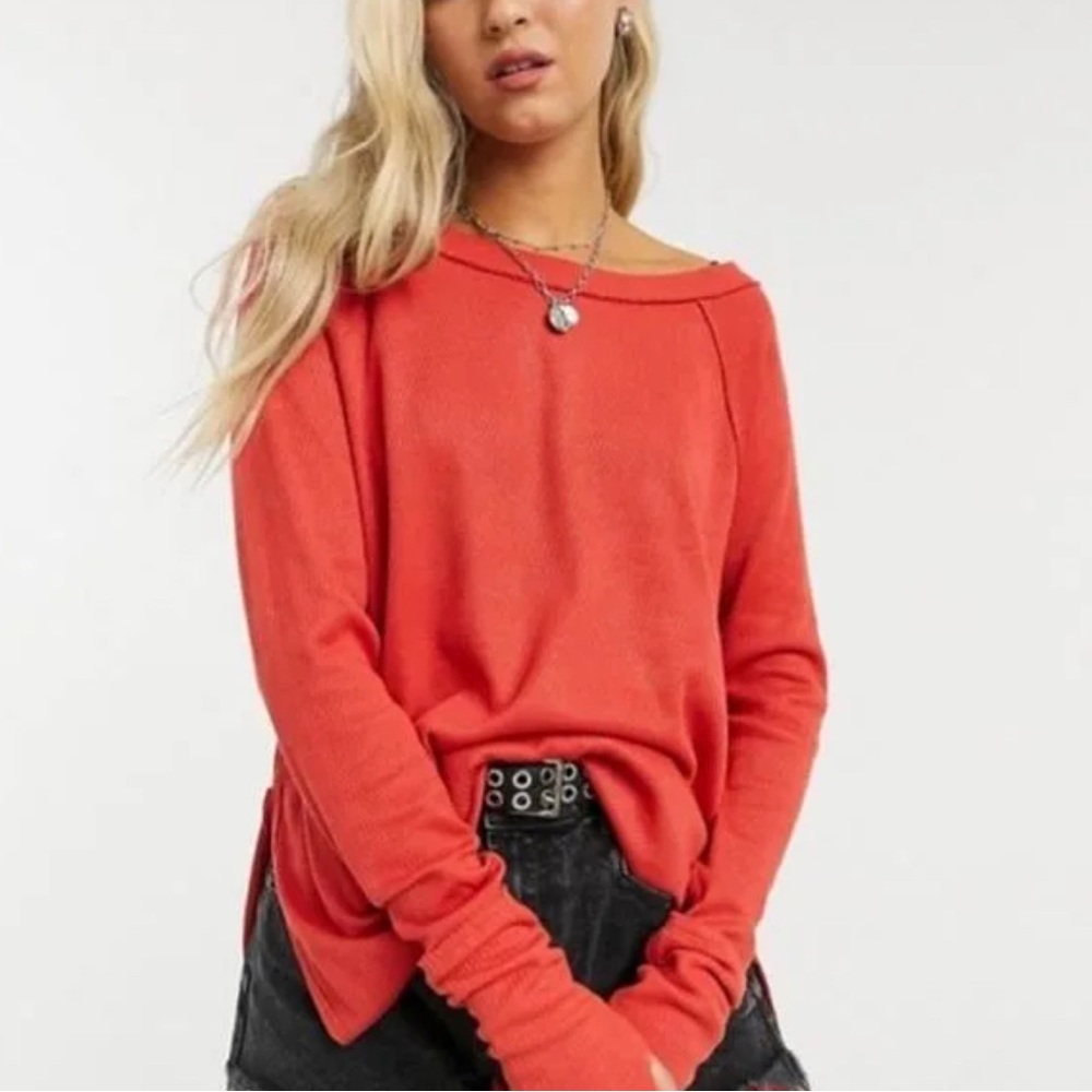 Free People Red Long Sleeve